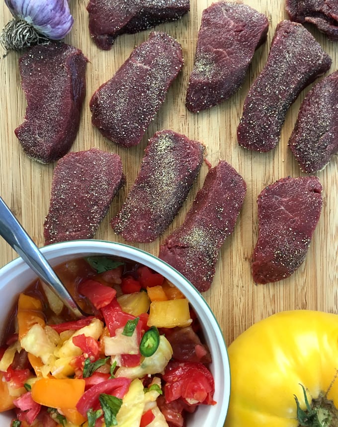 Seared Antelope with Salsa Relish