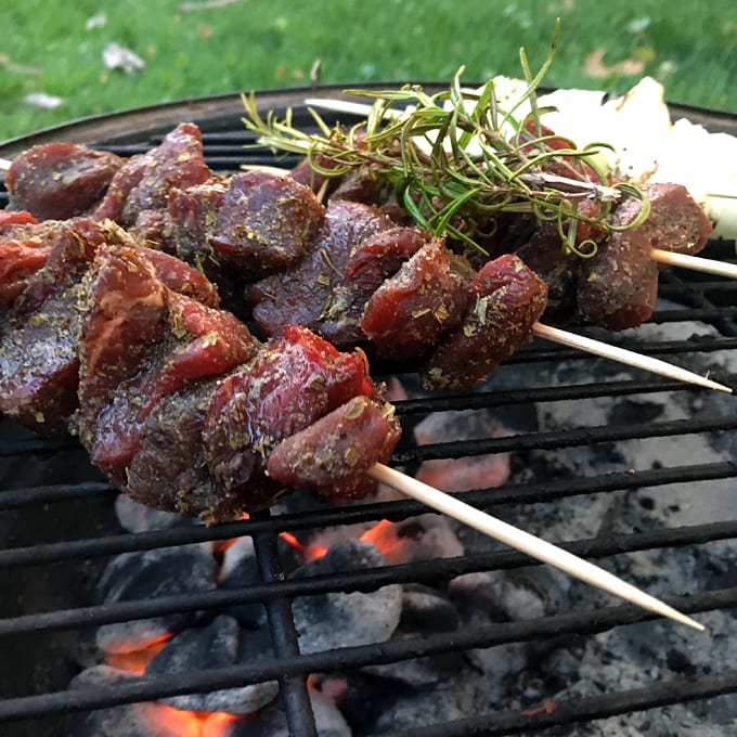 Elk Backstrap Skewers Wild Game Recipes NevadaFoodies Elk