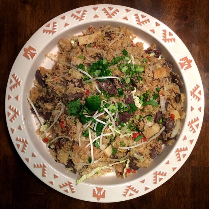 Duck Vegetable and Quinoa Stir-fry