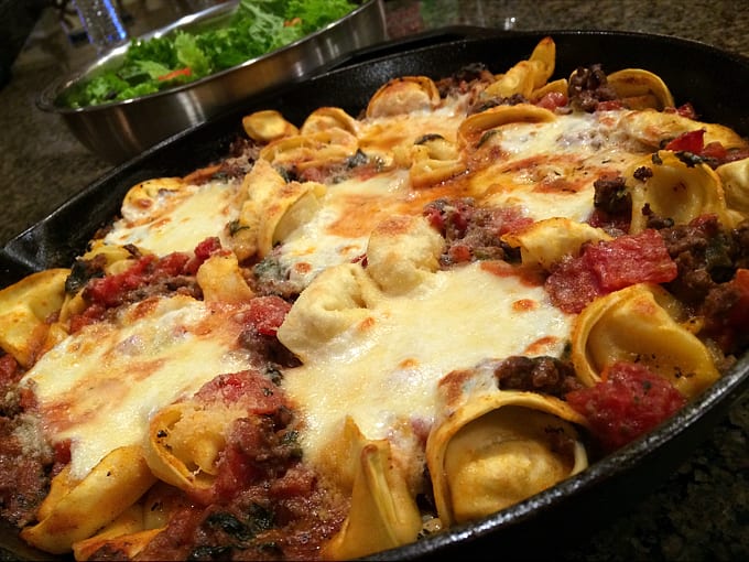 Venison Tortellini Skillet Bake