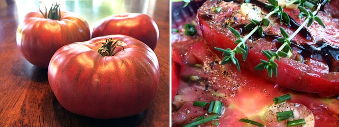 Pan Seared Elk with Grilled Tomatoes and Herbs