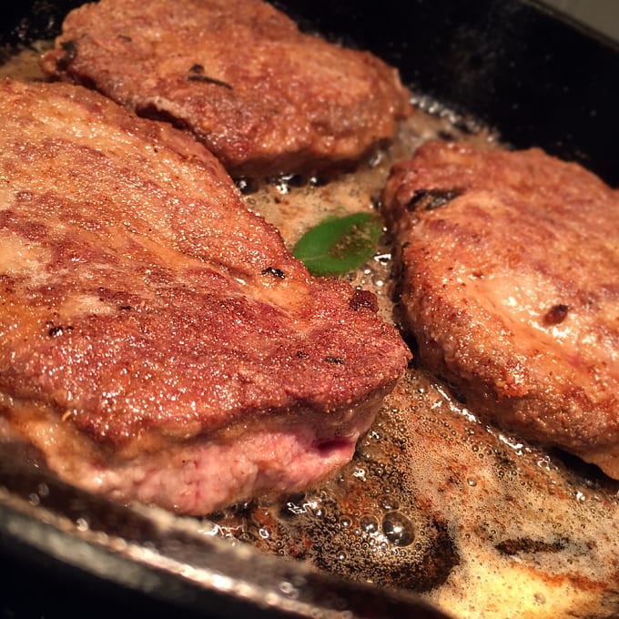 Bison Tenderloin Steaks with Mushroom Gravy