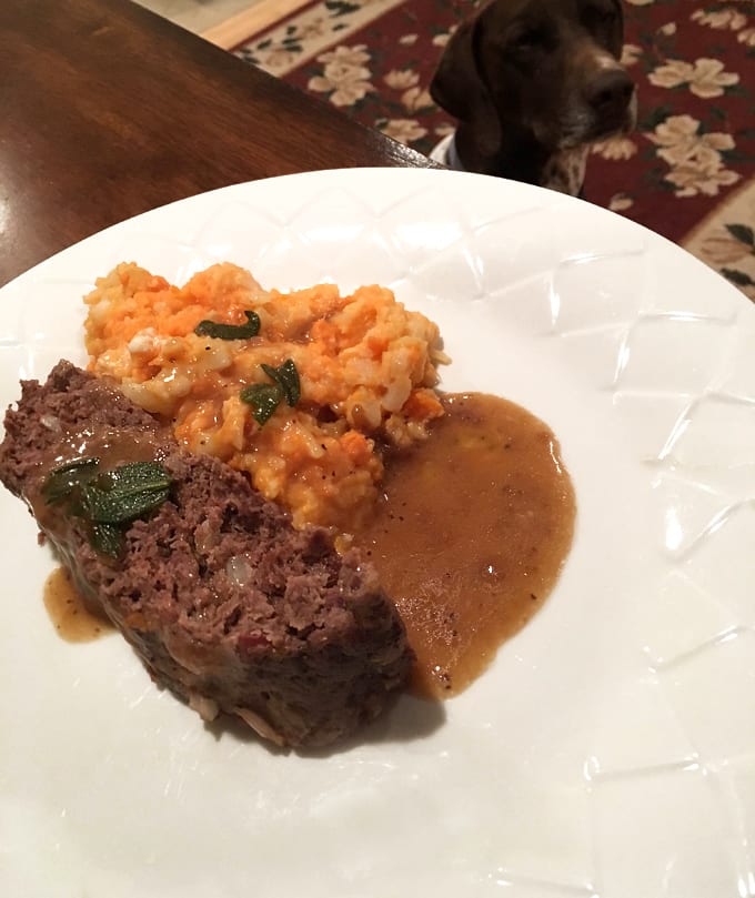 Antelope Meatloaf with Sage Gravy