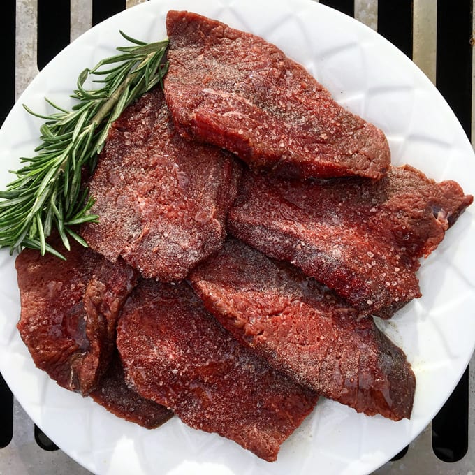 Elk Roast Cut into Steaks