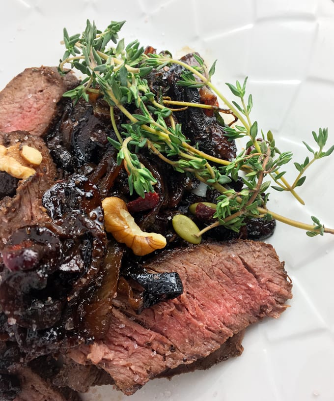 Elk Backstrap with Onion Cranberry Relish | Wild Game ...