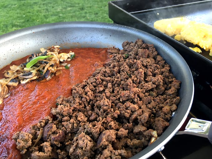 Elk Meat Sauce and Polenta