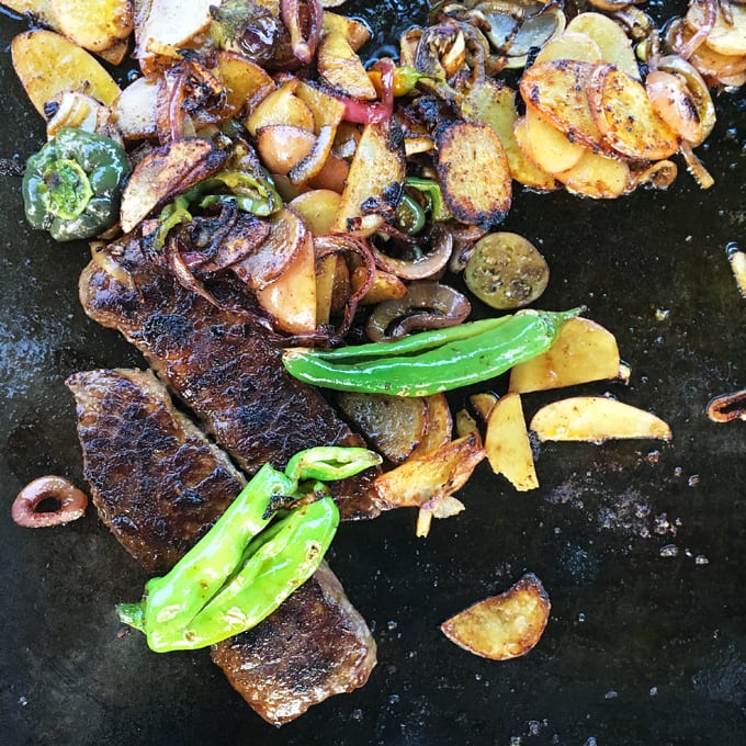 Bison Steak with Home Fries
