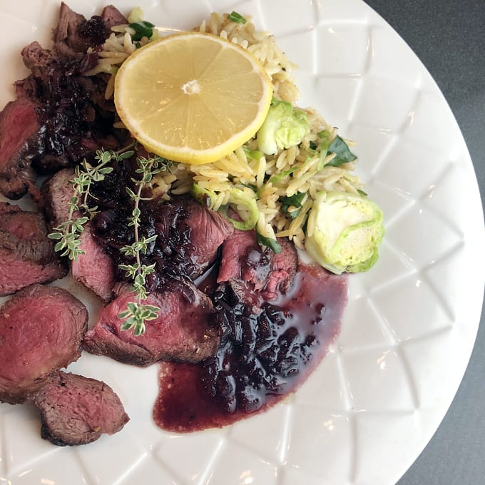 Deer Steaks with Blackberry Pan Sauce